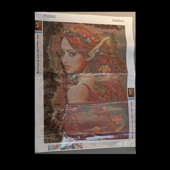 New 5D DIY Full Drill Diamond Art Kit, Fairy, Mosaic Coded 11.81" x 15.7" - Picture 5 of 9